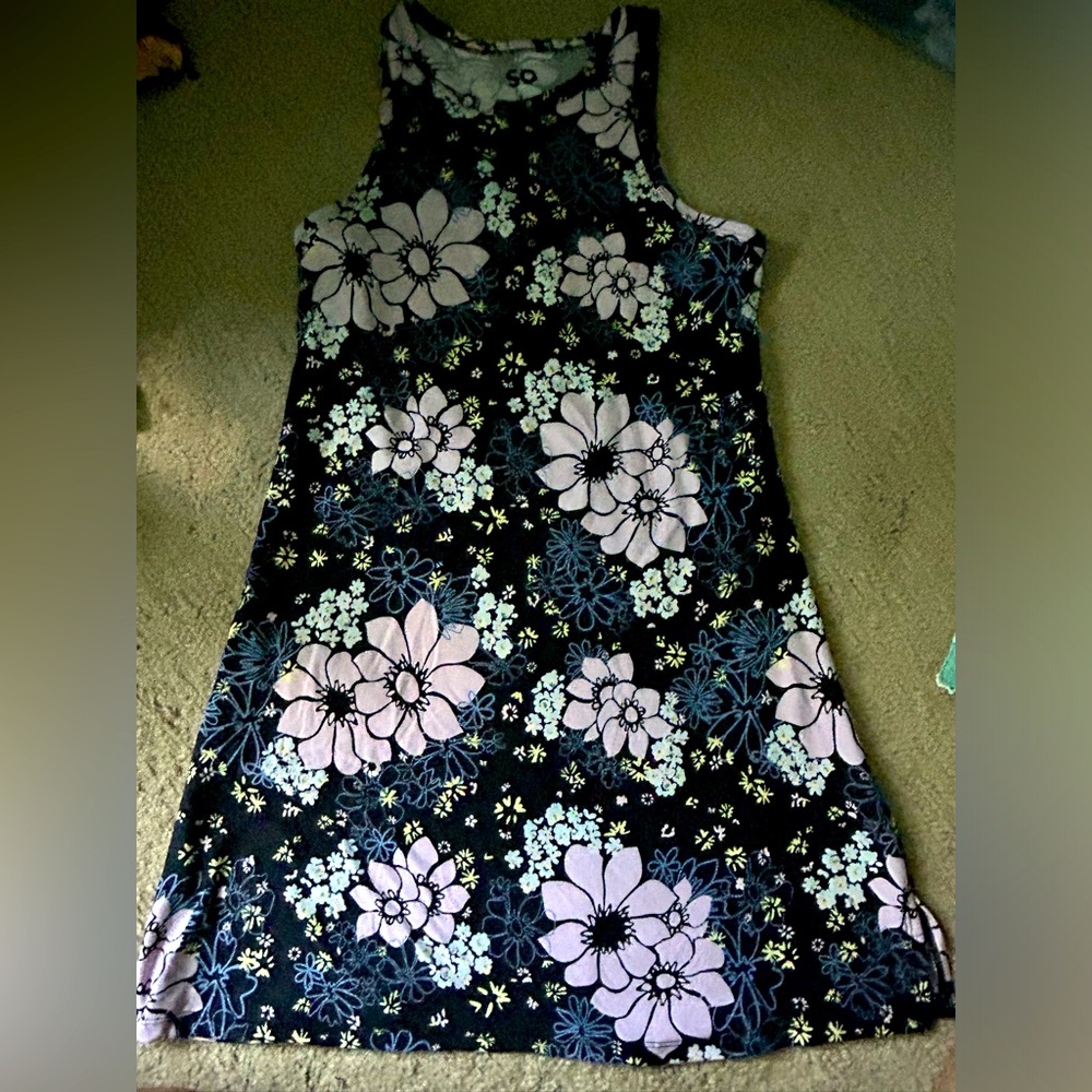SO small black with flowers sundress